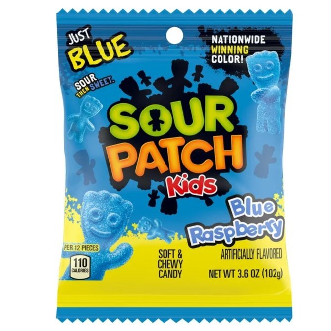 12x Sour Patch Blue Rasperry 102g - Candy24 - Großhandel - B2B