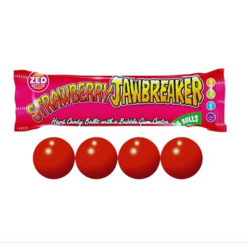 40x Jawbreaker ZED Strawberry 33g - Candy24 - Großhandel - B2B