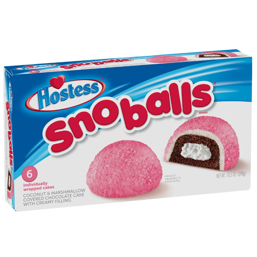 6x Hostess Snoballs 298g