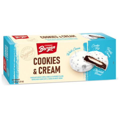 Cookies Bergen Cookies & Cream 128g - Kingofcandy.de