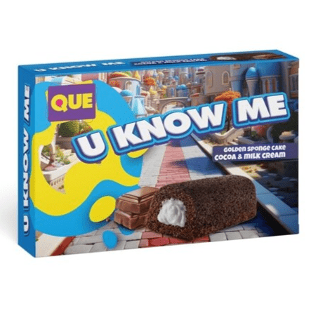 Que Sponjy Cake Cocoa & Milk Cream 200g - Kingofcandy.de