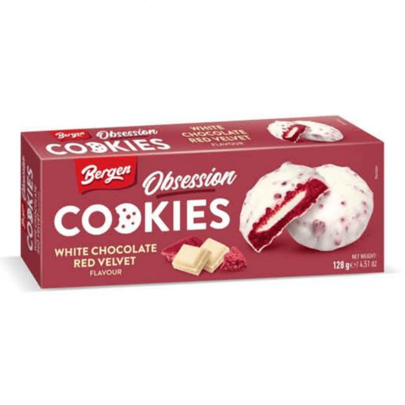Red Velvet & White Chocolate Cookies 128g - Kingofcandy.de