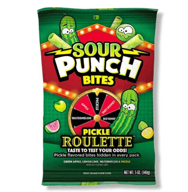 Sour Punch Bites Pickle Roulette 140g - Kingofcandy.de