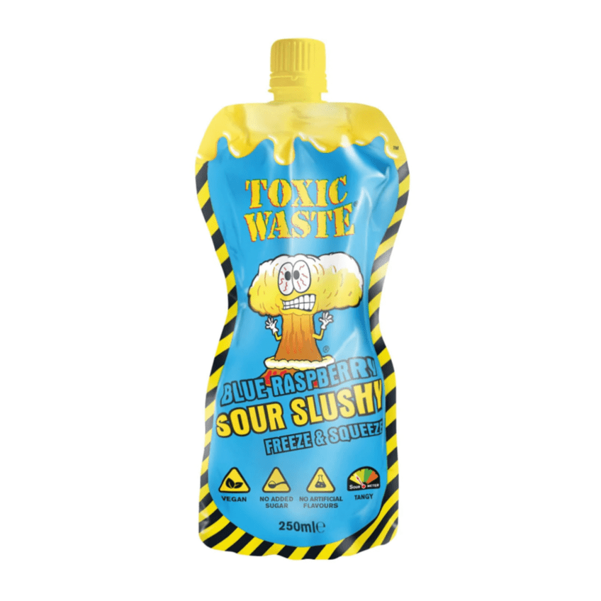 Toxic Waste Blue Raspberry Sour Slushy Freeze & Squeeze 250ml - Kingofcandy.de