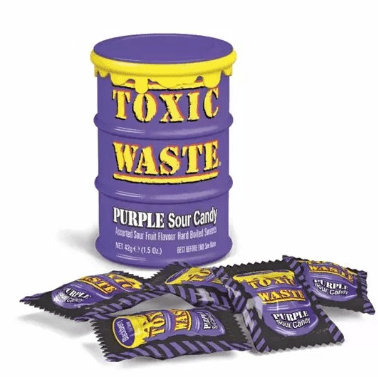 Toxic Waste Purple Sour Candy 42g - Kingofcandy.de