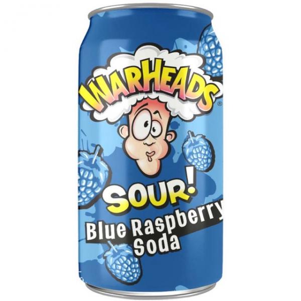 WarHeads Blue Raspberry Soda 355ml - Kingofcandy.de